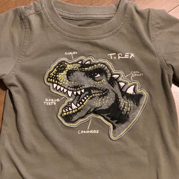 ISO DINOSAUR T-REX KIDS LONG SLEEVE T-SHIRT - Picture 2 of 4